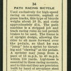 Path racing bicycle.