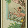 Woman in bed holds an assailant at bay with a dagger