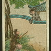 Person approaching a wall with a pole