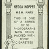 Hedda Hopper.
