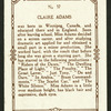 Claire Adams.