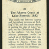 Akaroa coach at Lake Forsyth.