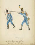 France (Pays Bas). 33 Reg. Infanterie Léger: Voltigeur et Fusilier.  (1812)