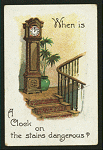 When is a clock on the stairs dangerous?