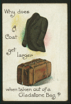 Why does a coat get larger when taken out of a Gladstone bag?
