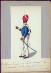 Holland (Engeland). Native Troops in East Indien C. Service. A private of the Java Volunteers. (1813)