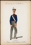 Koningryk der Nederlanden. Soldaat Land Nederlands Artillerie. (1814)