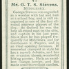 Mr. G.T.S. Stevens.