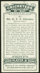Mr. G.T.S. Stevens.