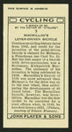 Macmillan's lever-driven bicycle.