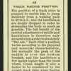 Track racing position.