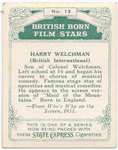 Harry Welchman.