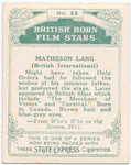 Matheson Lang.