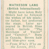 Matheson Lang.