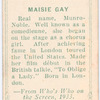 Maisie Gay.