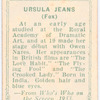 Ursula Jeans.