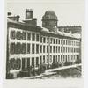 Old King's College building, about 1857, after streets were cut through. The east front toward College Place.