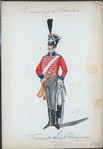 Koningrijk der Nederlanden. Trompette Lijk [?] Dragonders. (1814)