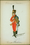 Koningrijk der Nederlanden. Trompette Huzaren. (1814)