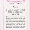A lady of quality of the reign of Henry VII.