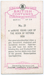 A demure young lady of the reign of Victoria.