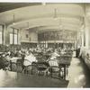 Edward Lee McClain High School, Greenfield, Ohio, library-study, showing one of the mural paintings ("The melting pot").
