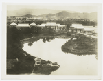 Yenching University, Peking, China. View from top of pagoda, looking toward Summer Palace.