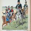 Niederlande. Die Belgische Regimenter der Niederländischen Armee: [l.to r.] Husaren-Offizier (Rgt. Nr. 6), Karabinier (Rgt. Nr. 2), Karabinier-Offizier (Rgt. Nr. 2), Offizier der leichten Dragoner (Rgt. Nr. 4), Leichter Dregoner (Rgt. Nr. 4)