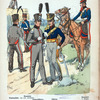 Niederlande. [L. to R.] Trainsoldat; Kanonier der reit. Artillerie; Train-Offizier; Offizier der reit. Artillerie; Kanonier 1 Klasse (reit. Artillerie.) (1815)
