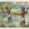 Aboriginals spearing fish in Australia.