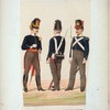 Nederlanden. Officier et soldats des compagnies du Centre et de Flanqueurs de l'Infanterie de Ligne. (1815)