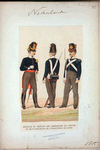 Nederlanden. Officier et soldats des compagnies du Centre et de Flanqueurs de l'Infanterie de Ligne. (1815)