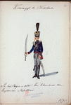 Koningrijk der Nederlanden. In het Reg.[?] in 1815:  Een Kanonier der Rydende Artillerie. (1815)