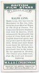 Ralph Lynn.