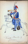 Koningrijk der Nederlanden. Trompetter Hussar Reg. No. 7 (O. Indien). (1815)