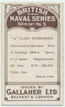 Submarine, A class, A2.