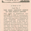 Order of the Indian Empire.