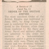 Order of the British Empire.