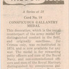Conspicuous Gallantry medal.