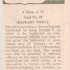 Military medal.