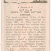 Order of the British Empire.