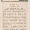 Order of the Companions of Honour.