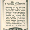 Rt. Hon. J. Ramsay Macdonald.