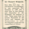Sir Robert Walpole.