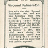 Viscount, Palmerston.