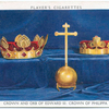 Crown and orb of Edward III; crown of Philippa.