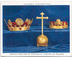 Crown and orb of Edward III; crown of Philippa.