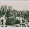 City walls and minster, York.