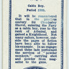 Cabin boy, period 1805.