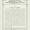 Earl of Derby.